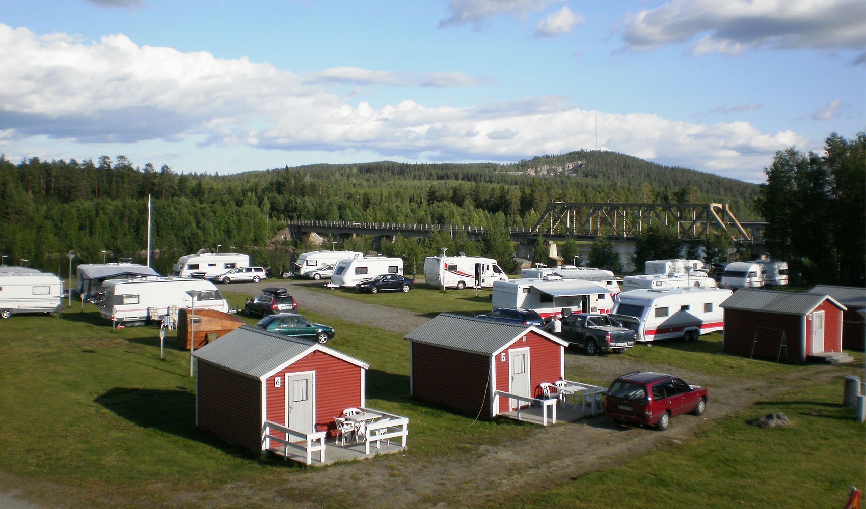 Camping meselefors i vilhelmina södra lappland, sverige