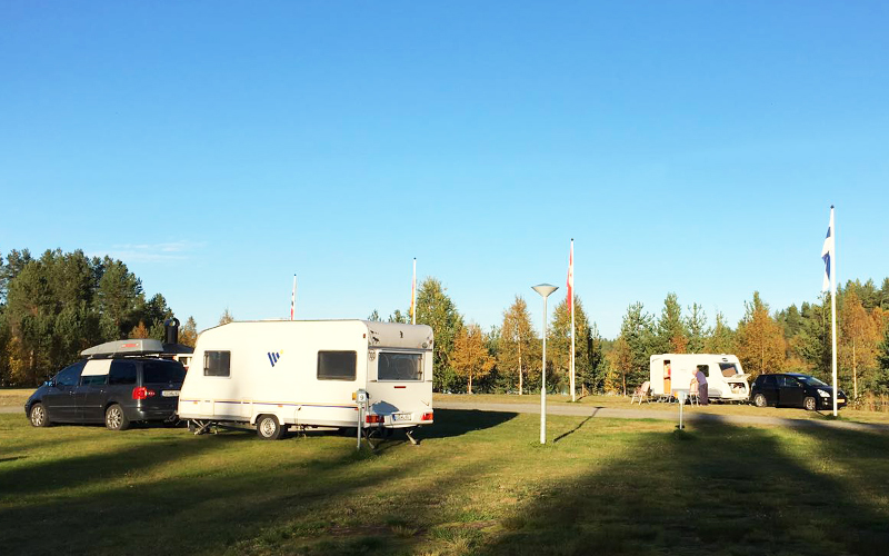 Camping in Lapland, Zweden
